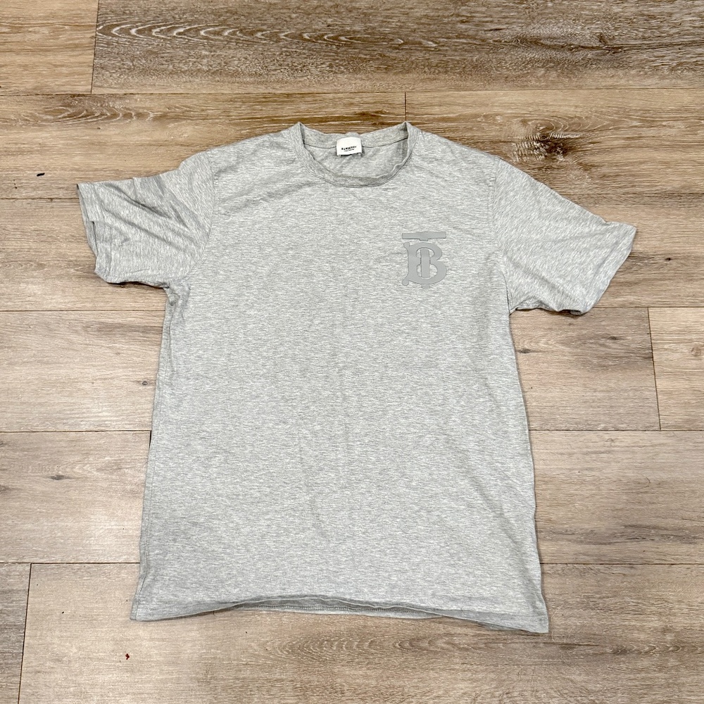 Burberry Grey Emerson Monogram T-Shirt. large